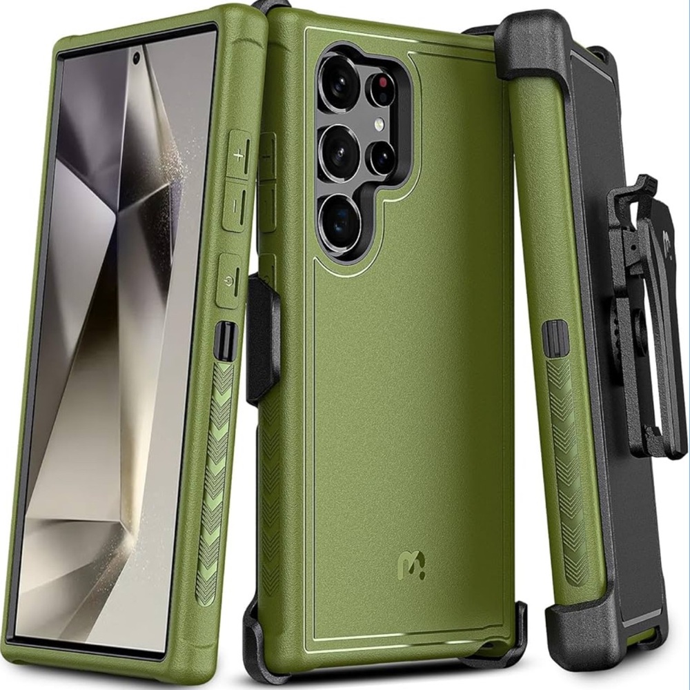 MYBAT Pro Maverick Series for Samsung Galaxy S24 Ultra Case w/ Belt Clip Holster